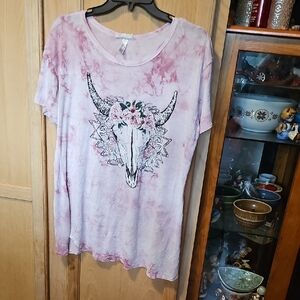 Love Tree Pink Tie-Dye Graphic Tee